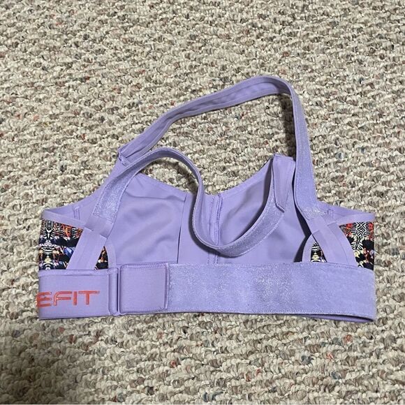 SHEFIT Barbeline London Volition Flex Sport Bra Purple Animal Print Size XS - Picture 8 of 8